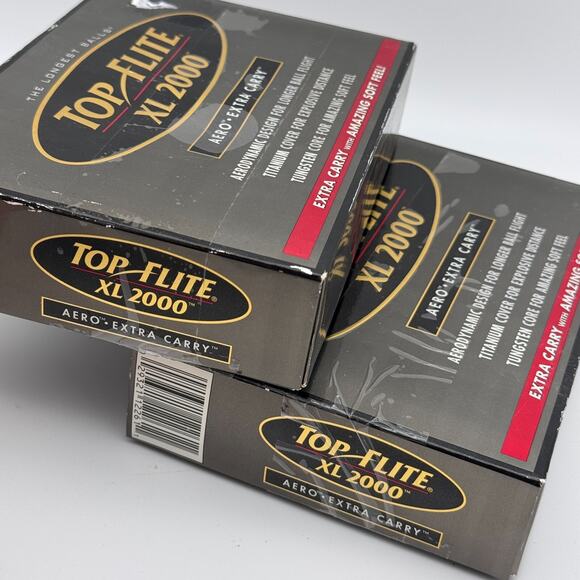 Top Flite XL 2000 Golf Balls Titanium Distance Aero Extra Carry Spalding 2 Pack - Picture 7 of 12